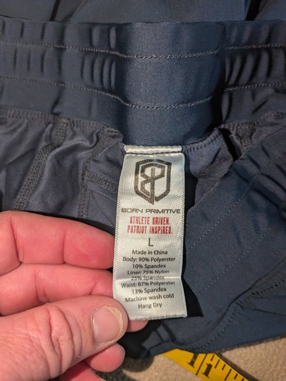 Born Primitive Versatile short 7 inch lined. Mens sz Large - Picture 4 of 6